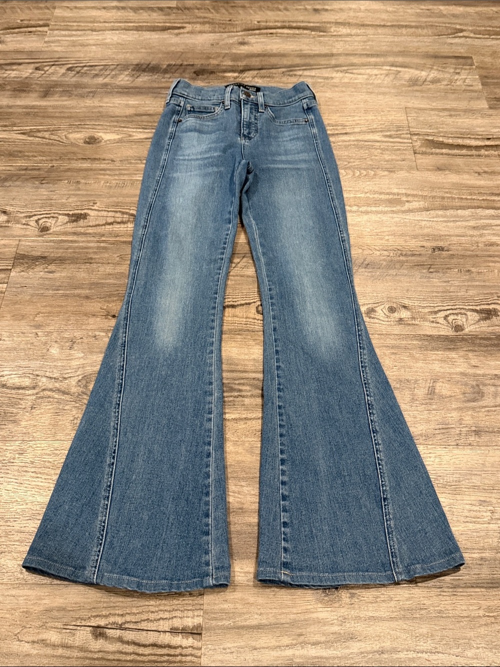 VERONICA BEARD Sheridan Exaggerated Flare Jeans Dark Hale High Rise Size 24 - Picture 7 of 12